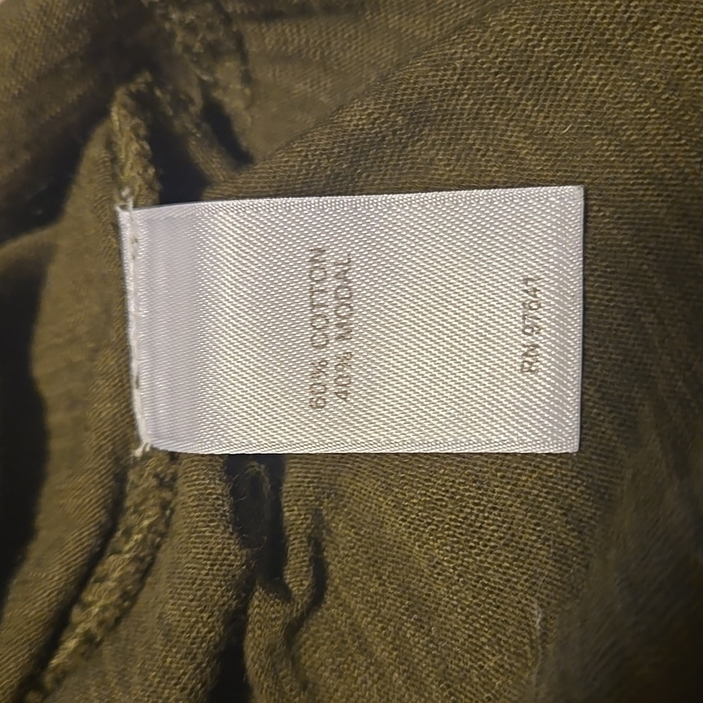 J. Jill Olive Long Sleeve Top Pleated Front - Picture 6 of 6